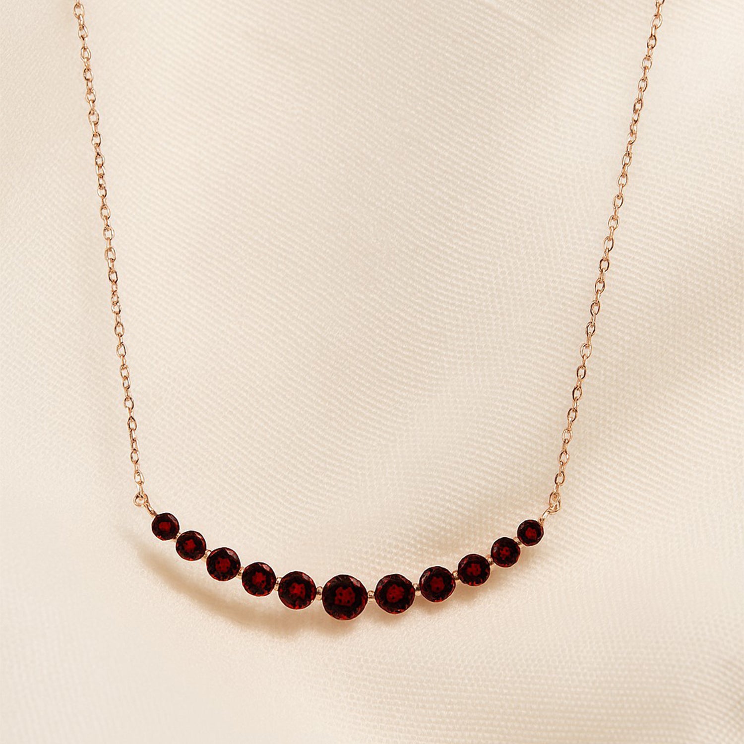 Graduated Birthstone Necklace in 925 Sterling Silver | Adjustable 16–20" Chain | Personalized Gift for Women